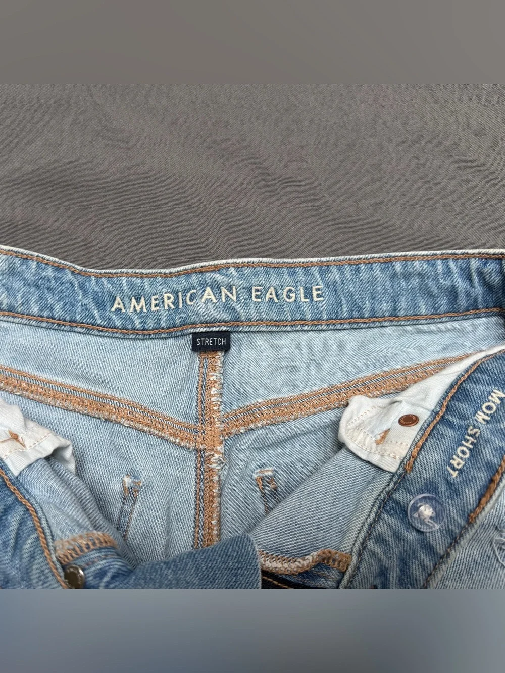 American Eagle Outfitters Light Wash Distressed Denim Shorts